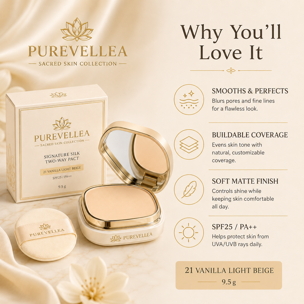 PUREVELLEA® Velvet Veil Two-Way Pact
