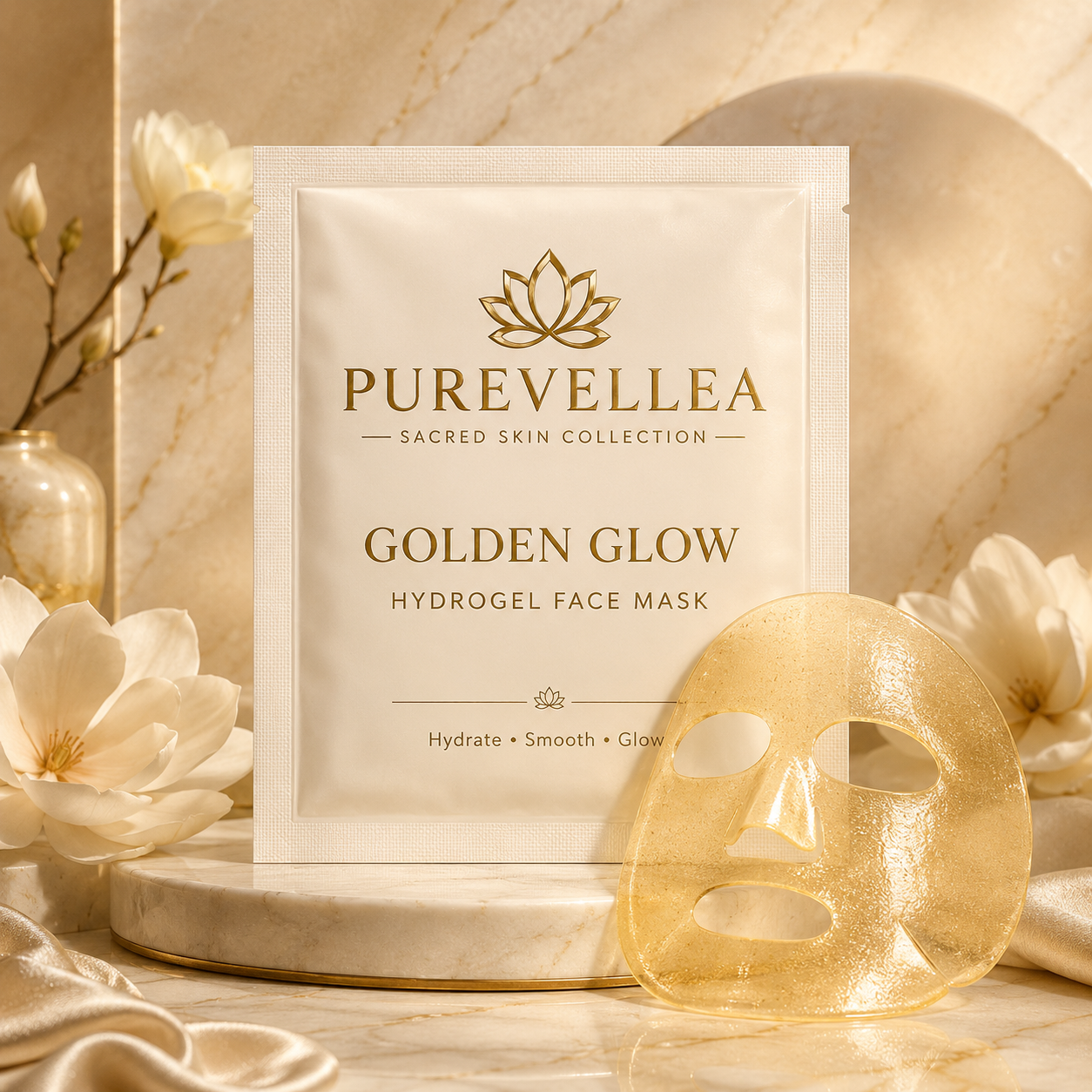 PUREVELLEA® Golden Glow Hydrogel Face Mask