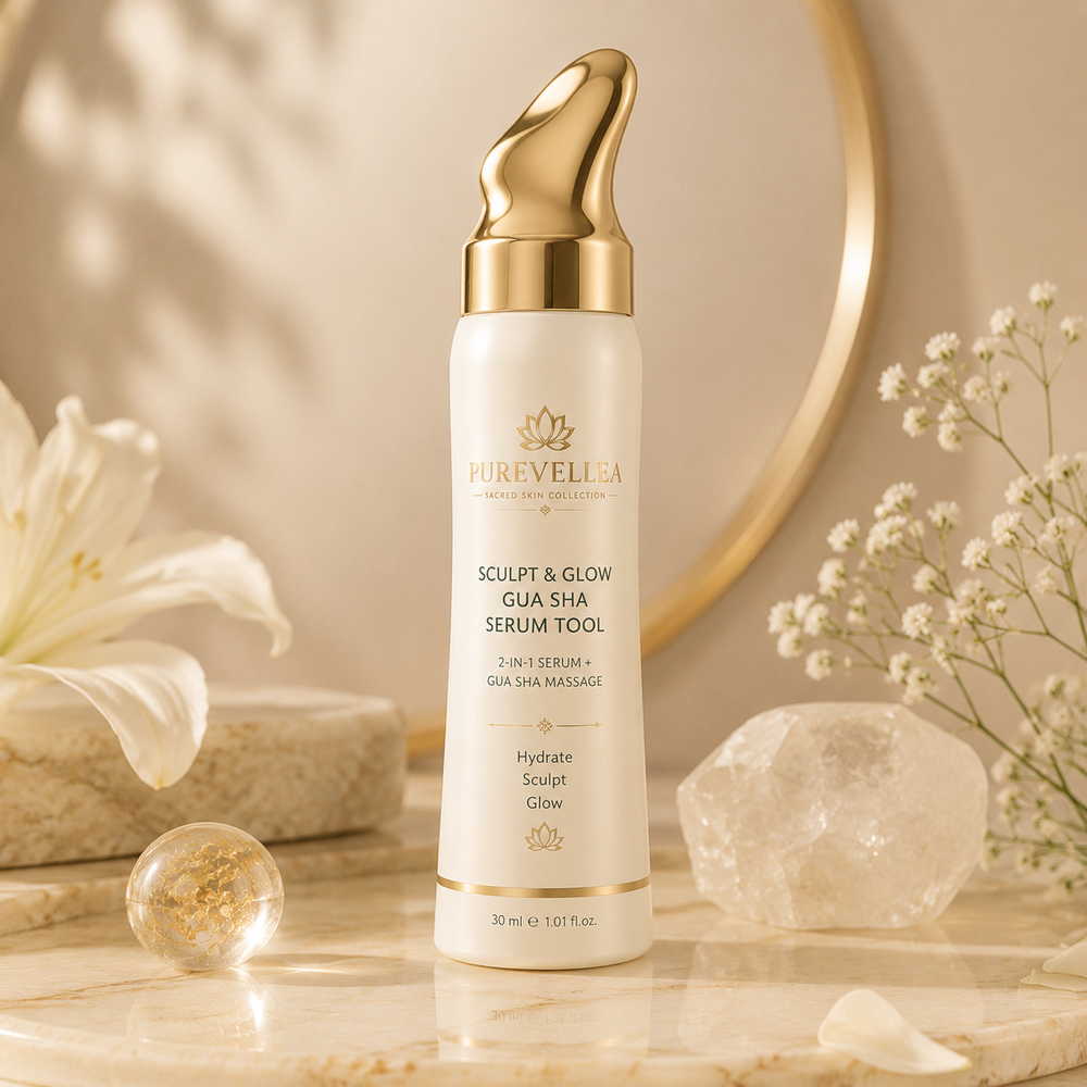 PUREVELLEA® Sculpt & Glow Gua Sha Serum Tool