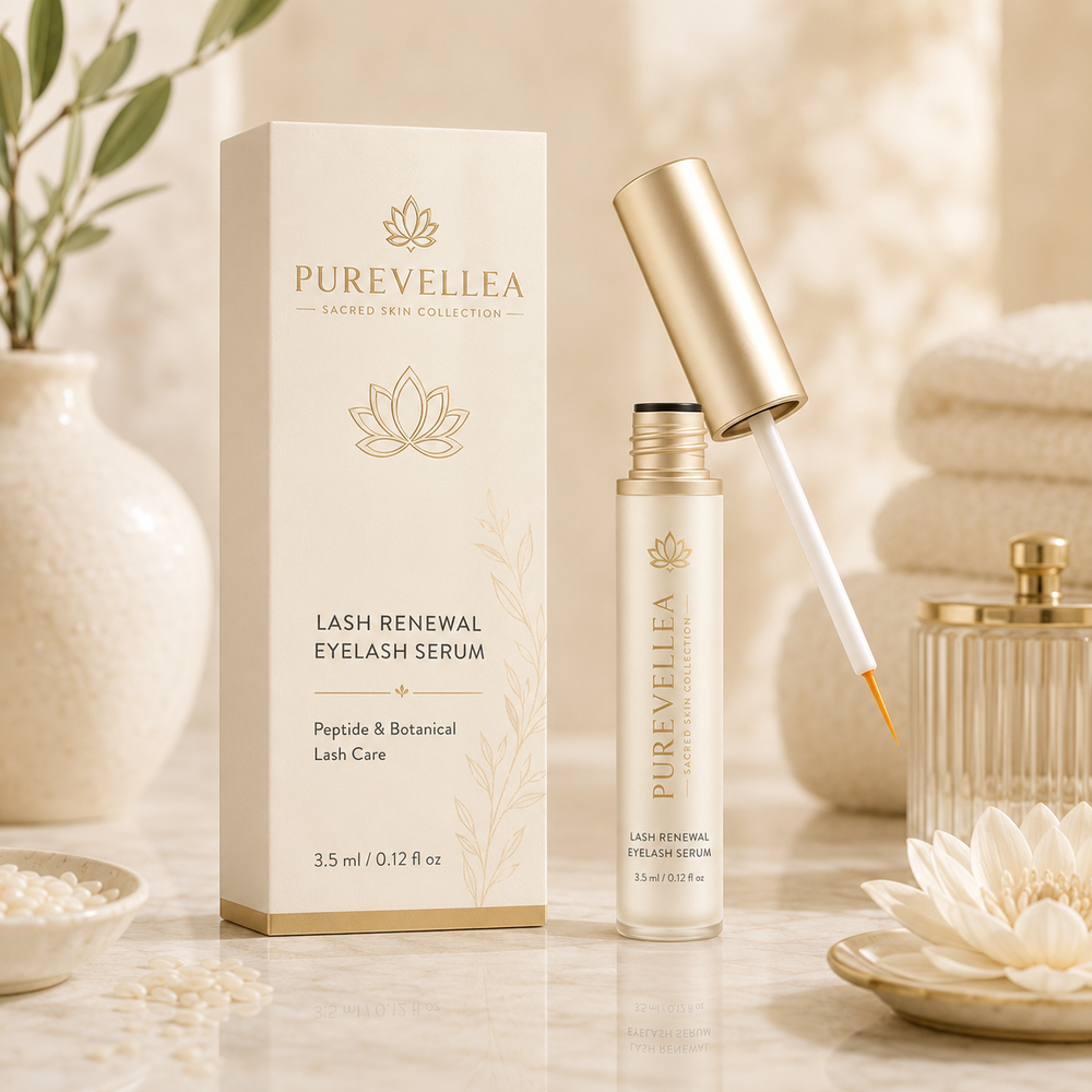 PUREVELLEA® Lash Renewal Eyelash Serum – Peptide & Botanical Lash Care