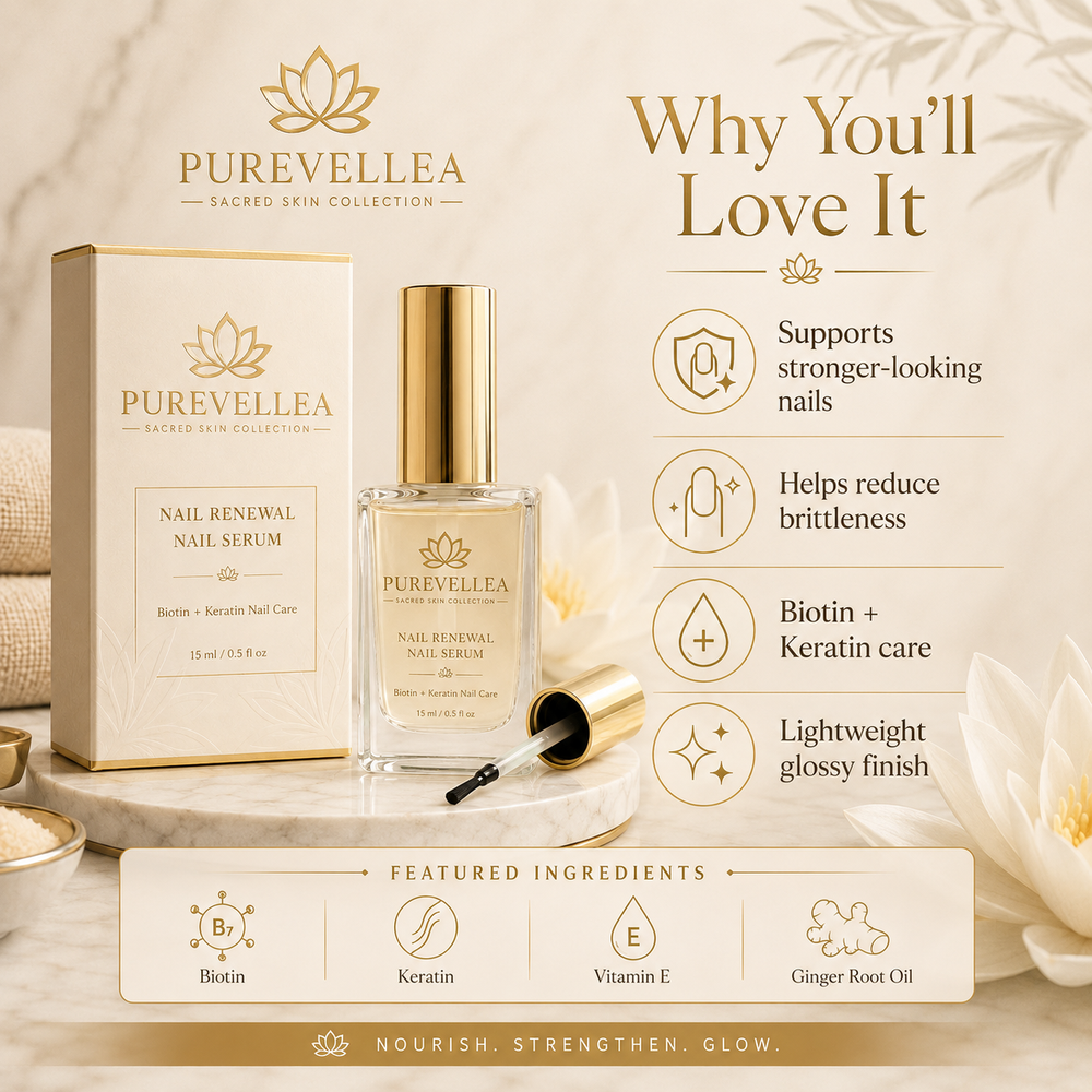 PUREVELLEA® Nail Renewal Nail Serum – Biotin + Keratin Nail Care