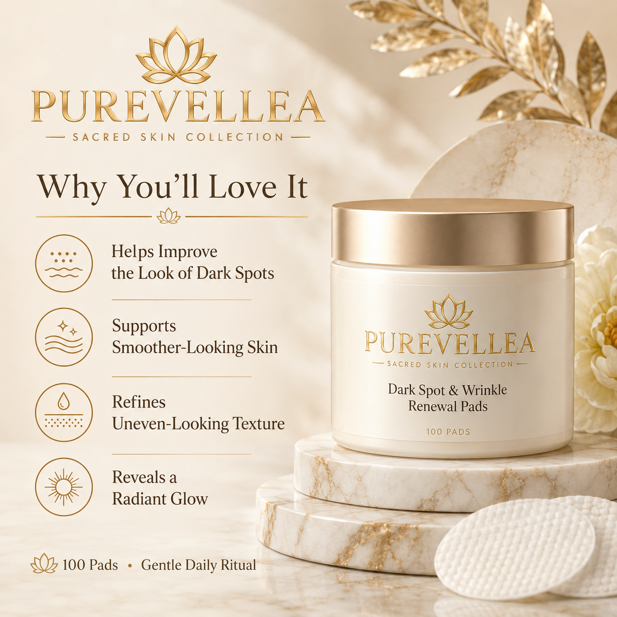 PUREVELLEA® Radiance Renewal Toner Pads