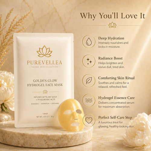 PUREVELLEA® Golden Glow Hydrogel Face Mask