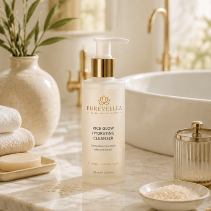 PUREVELLEA® Rice Glow Hydrating Serum – Lightweight Facial Serum with Rice Extract